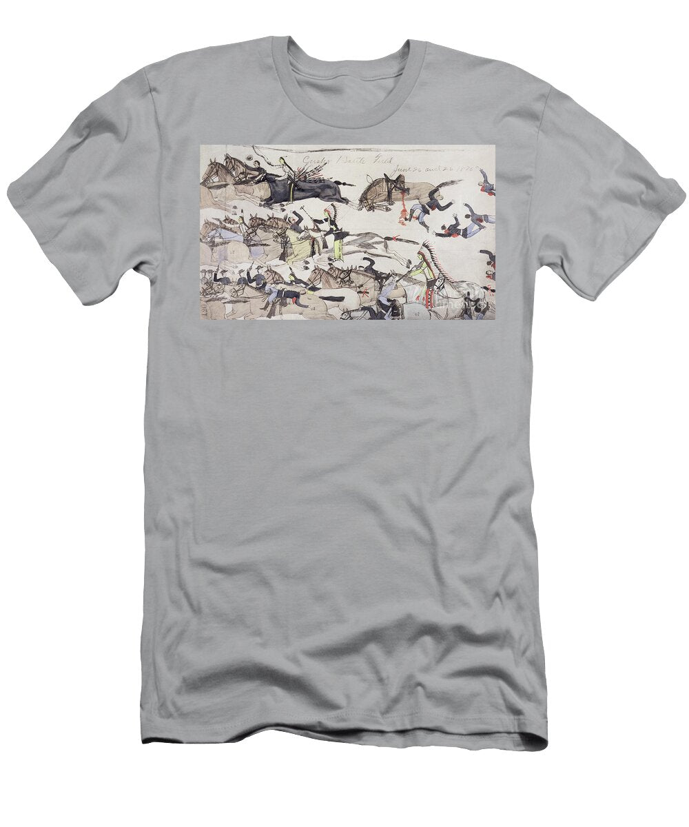 4 Retreat of Major Marcus Renos Command Ink on Paper Amos Bad Heart Buffalo T-Shirt