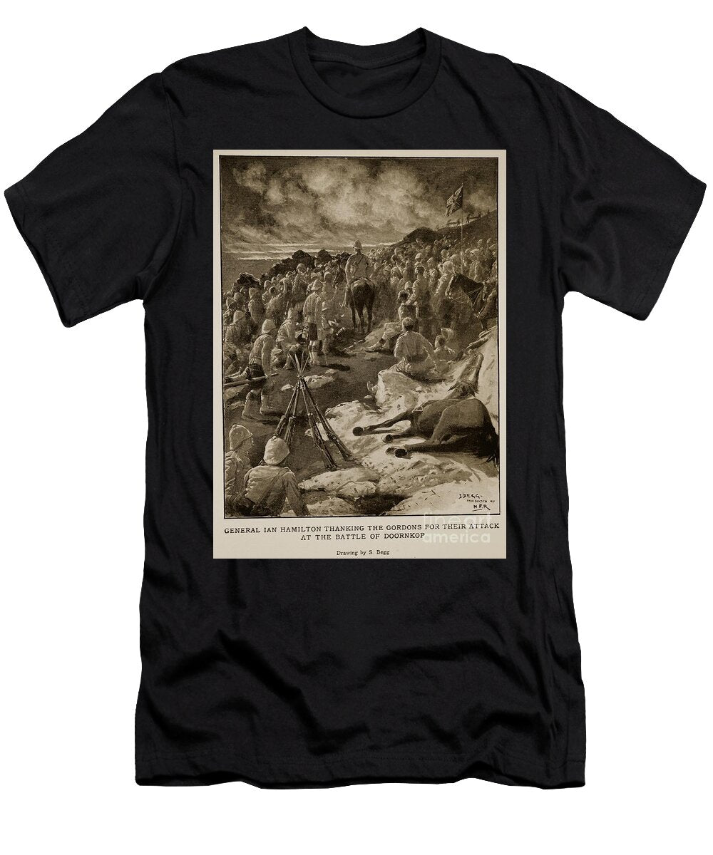 General Ian Hamilton Thanking the Gordons for Their Attack At the Battle of Doornkop Samuel Begg T-Shirt