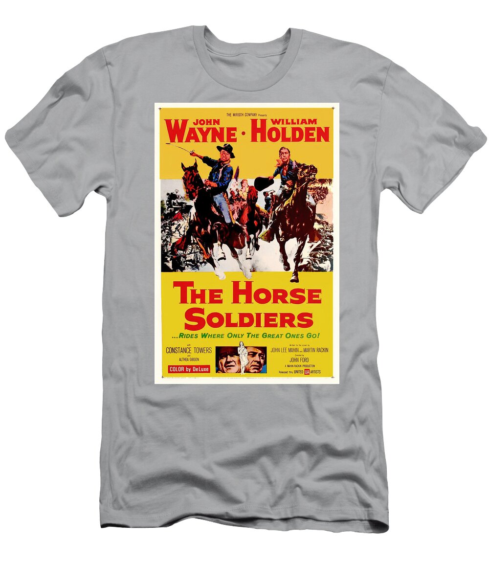 John Wayne and William Holden in the Horse Soldiers 1959 Mountain Dreams T-Shirt