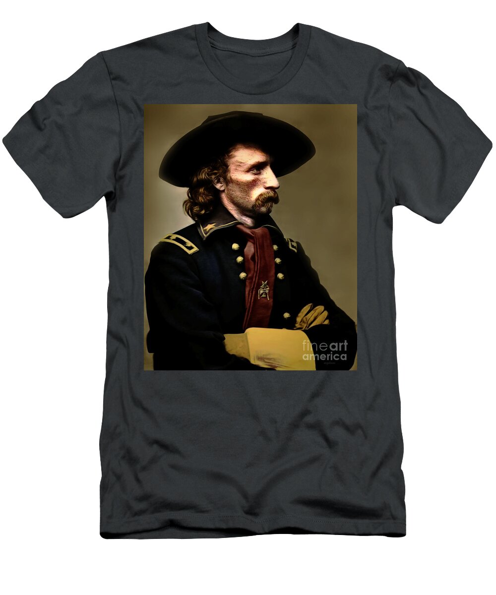 Portrait of George Armstrong Custer Colorized 20210429 V2a Wingsdomain Art and Photography T-Shirt
