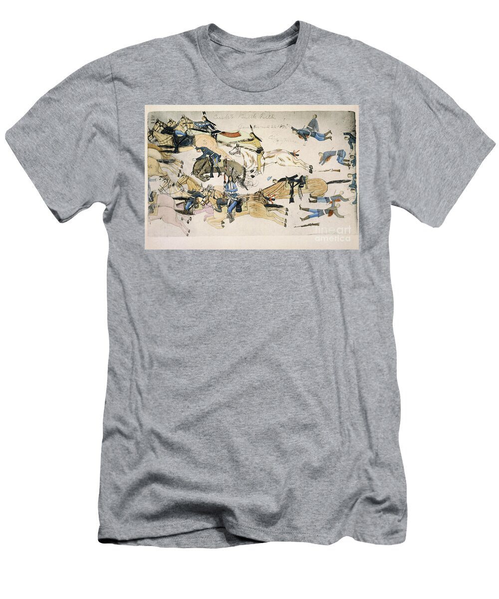 Retreat of Major Marcus Renos Command Ink on Paper Amos Bad Heart Buffalo T-Shirt