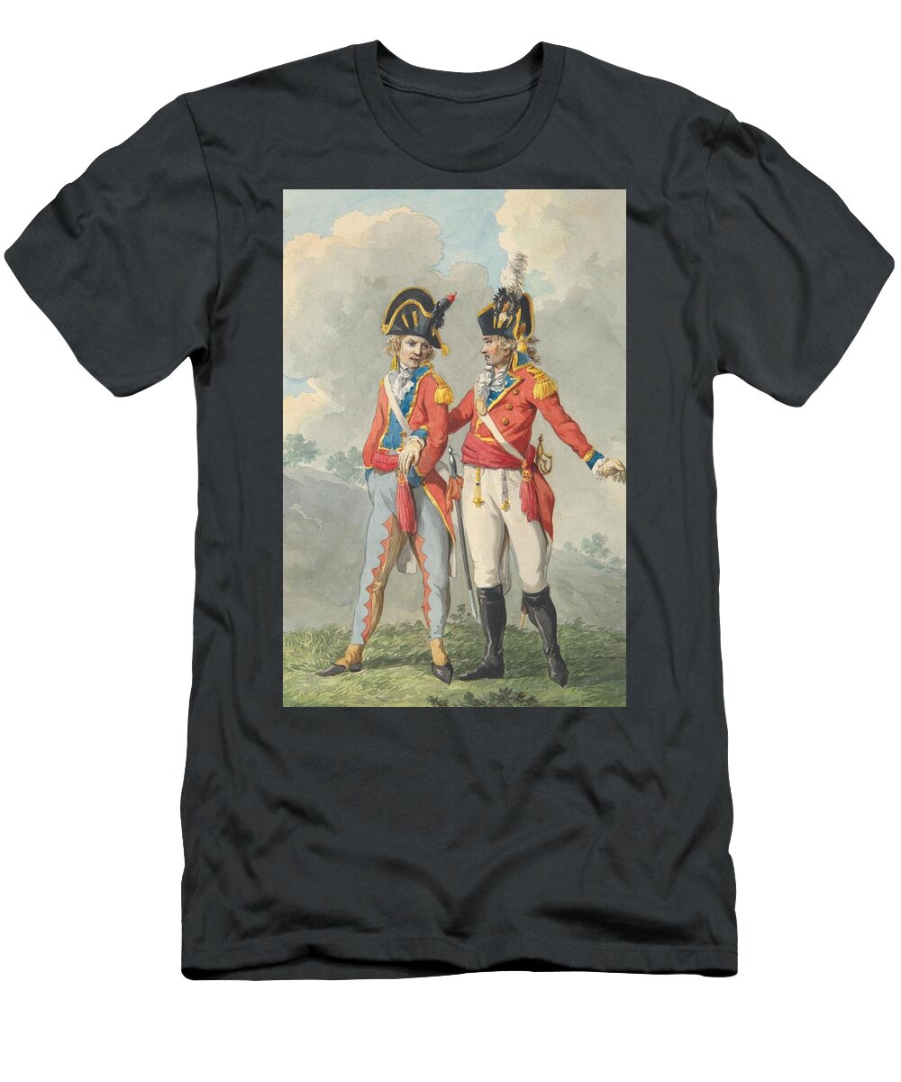 Two Subaltern Officers of the Batavian Army Jan Antony Langendijk Dutch T-Shirt