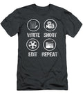 Write Shoot Edit Repeat Filmmaker Cinematography Movie Fletcz Kaila T-Shirt